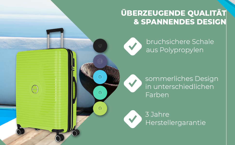 Набір валіз Travelite Orbita 3 шт. (L/M/S) з TSA замком та жорстким корпусом, Limone