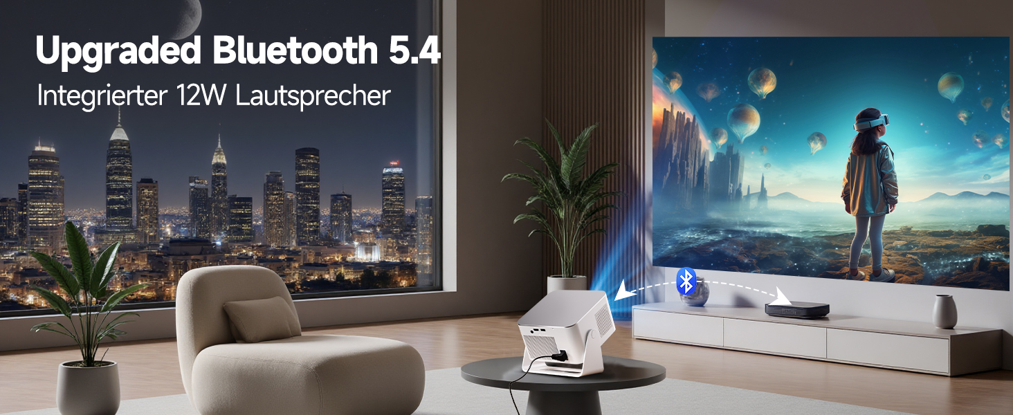 Смарт-проектор Magcubic HY350MAX 4K/8K, WiFi 6, Bluetooth 5.4, Автофокус, 6D автокоррекция трапеції, динамік 12W, поворот на 180°, портативний домашній кінотеатр, чорний