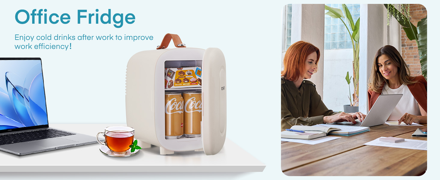 Міні холодильник FOHERE 5 літрів, USB живлення, 220V/12V, для напоїв та догляду за шкірою, білий