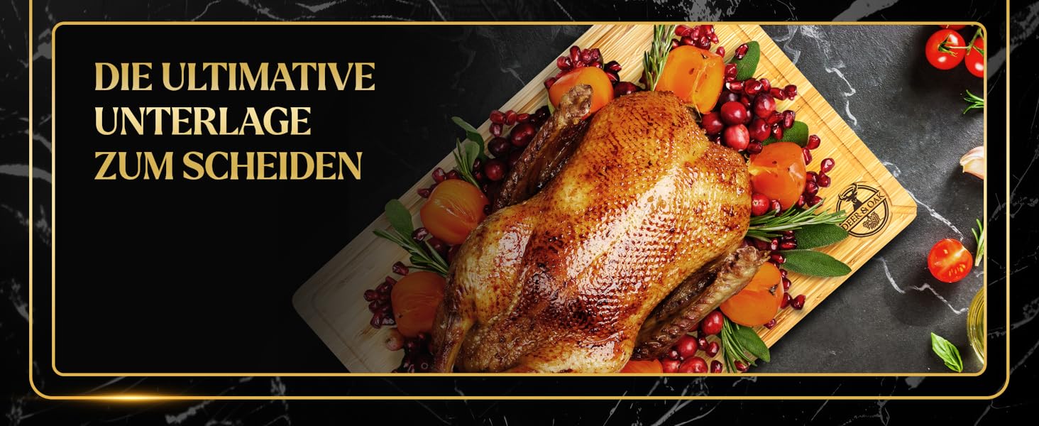 Дерев'яний обрізний стіл Deer & Oak XXXL 60x40x3.2 см - Преміум якість, для кухні, бамбуковий, з сафторізами, двосторонній, з боковими ручками