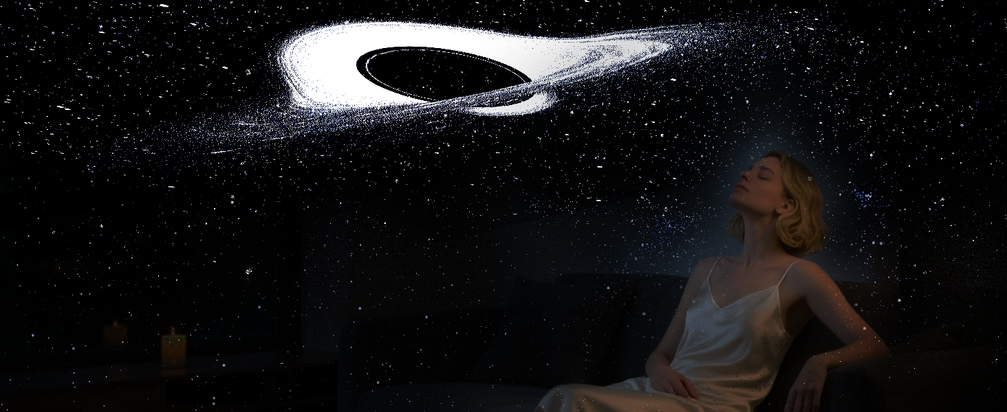 Проєктор зоряного неба Sternenhimmel: Галактика, планетарій, нічник для дітей та дорослих - чорний