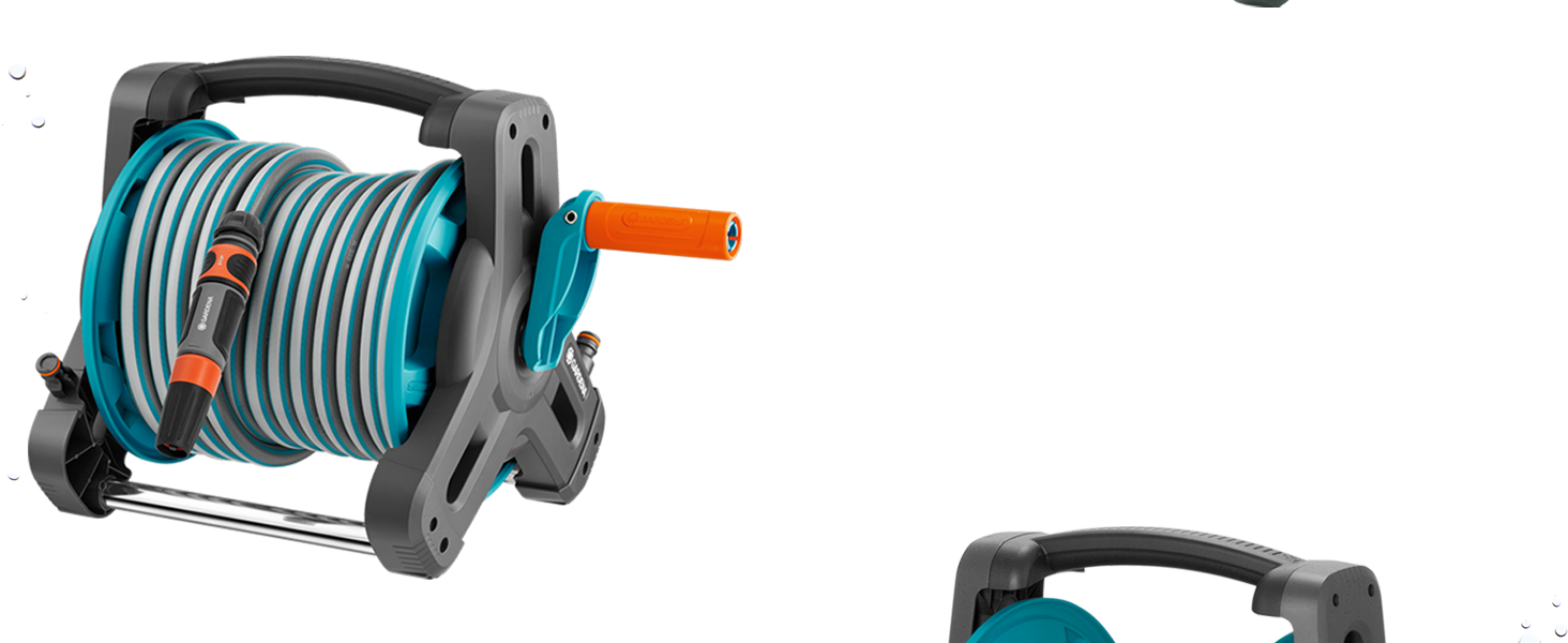 Набір Gardena Classic 15: шланг 15 м, касета для шланга, для кемпінгу, автодому, спорту, адаптери