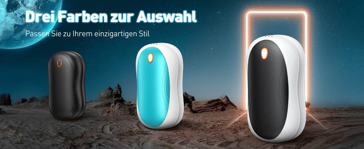 Електричні грілки для рук Cnkeeo 2 шт. з роздільним магнітним з'єднанням, Powerbank USB, 3 режими нагріву, для спорту, риболовлі, полювання, чорно-білі