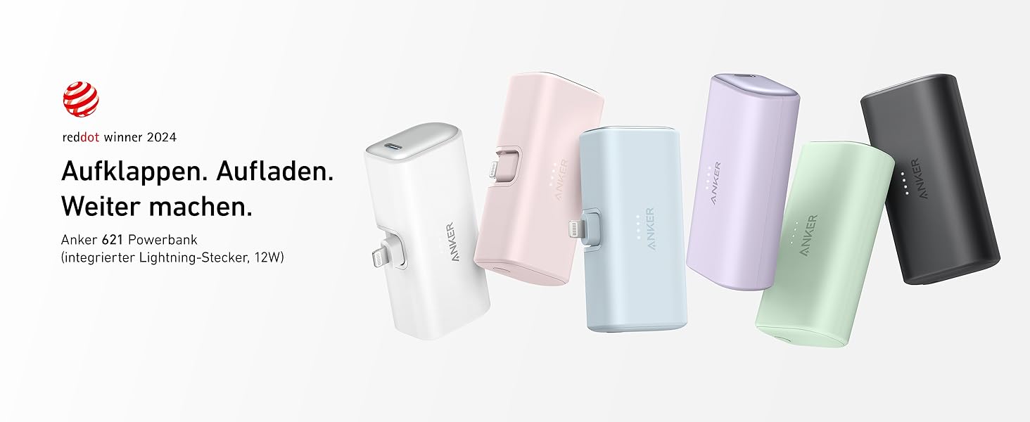 Сертифікація MFi, штекер Lightning, для iPhone 14/13/12 (синій), 621 Powerbank 5,000 mAh