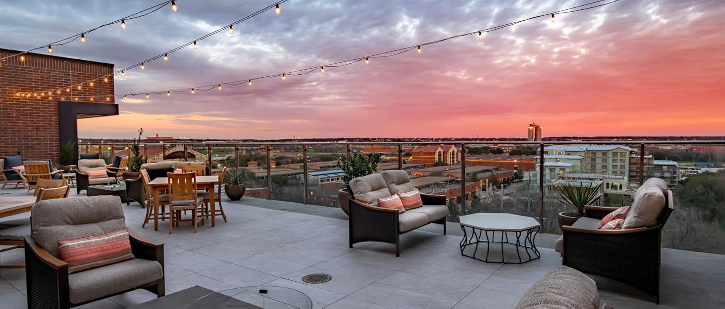 LED гірлянда 15м для дому та саду з цоколем E27, IP65, 2700K, тепле світло