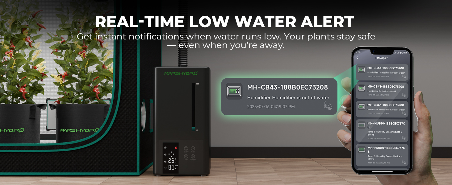 Зволожувач повітря для рослин MARS HYDRO 6л з таймером, ультразвуковий, для гроубоксів та теплиць