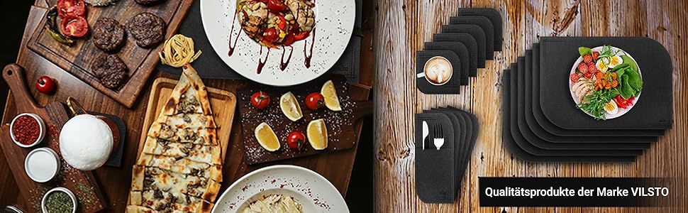 Набір килимків на стіл VILSTO, 18 шт., миючі, для посуду, столових приборів, декор кухні, зеленого кольору