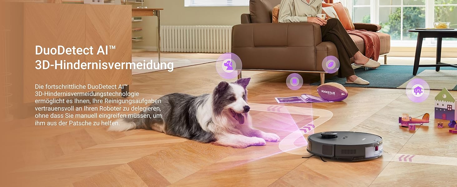 Робот-пилосос Eureka E20 Plus: 8000 Pa, самостійна очистка, DuoDetect AI, білий/чорний