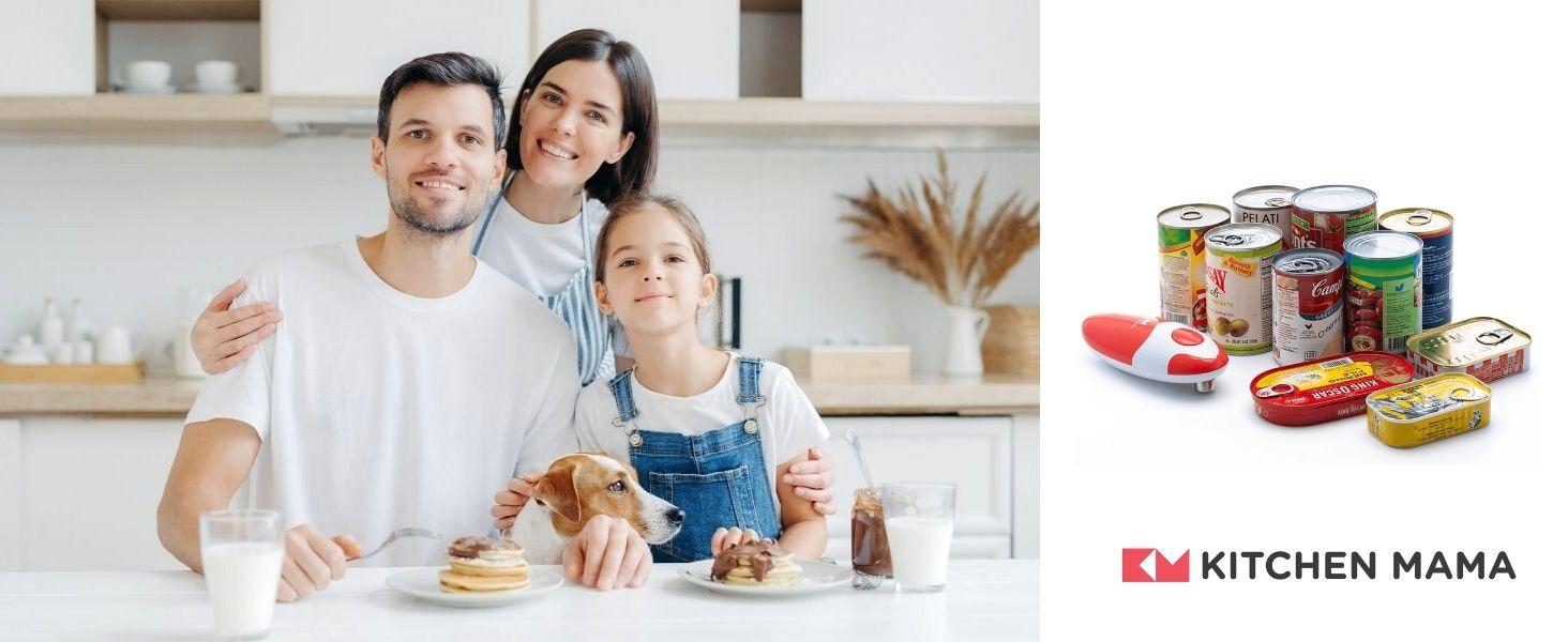 Електричний відкривач банок Kitchen Mama 2.0: автоматичний, бездротовий, з гладкою кромкою, безпечний для харчових продуктів