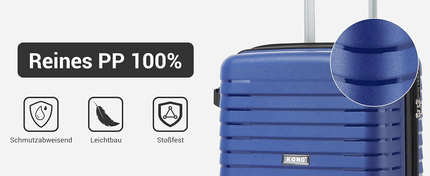 Чохол KONO середнього розміру з жорсткою обшивкою, валіза з 4 колесами, розширювана, легка, з тримачем для напоїв та TSA замком (зелений, L)