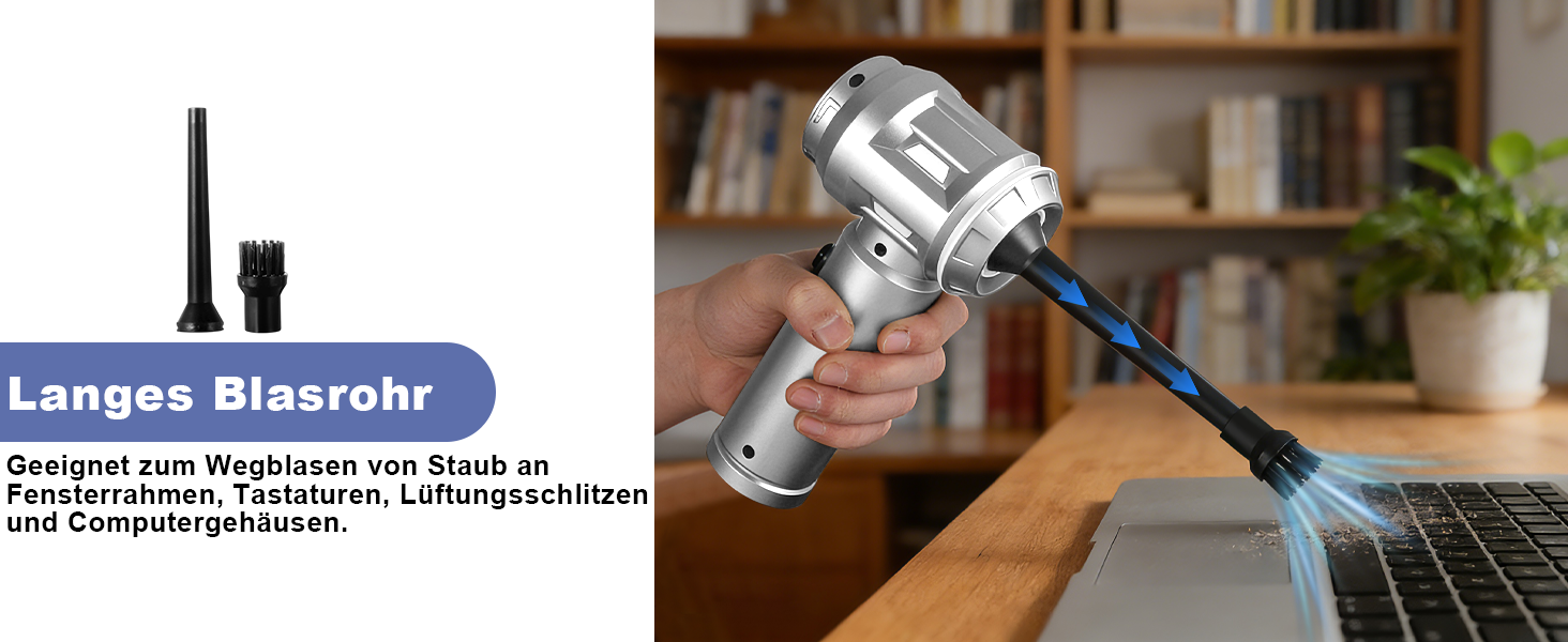 Акумуляторний ручний пилосмок Citybee 4 в 1, бездротовий міні-пилосмок для авто та дому, 25000Па, безщітковий двигун, 3 режими потужності, сріблястий