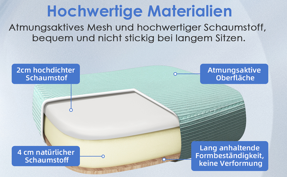 Офісне крісло Hinode з підйомними підлокітниками та функцією гойдання, 360° обертання, регульована висота, ергономічне крісло для дому та офісу з дихаючою сіткою, до 150 кг (Блакитно-зелений, Стиль 1)
