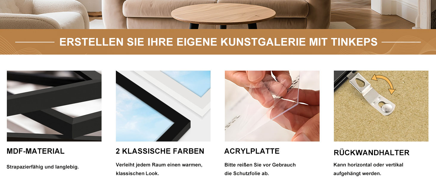 Набір фоторамок 50x70 см (3 шт.) Чорні, дерев'яні рамки для фото, картин, постерів 50х70 см