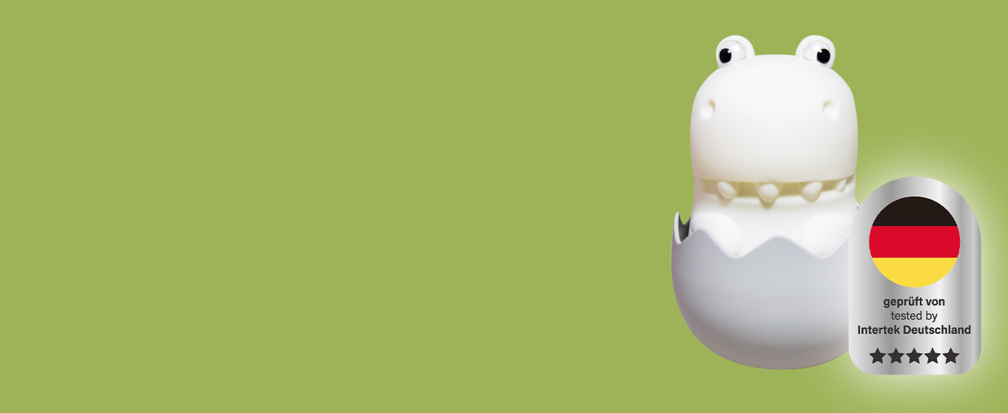 Дитячий LED нічник MegaLight Diggy Dino: RGB-підсвітка, регулювання яскравості, сенсорне керування та звукові ефекти, USB-зарядка