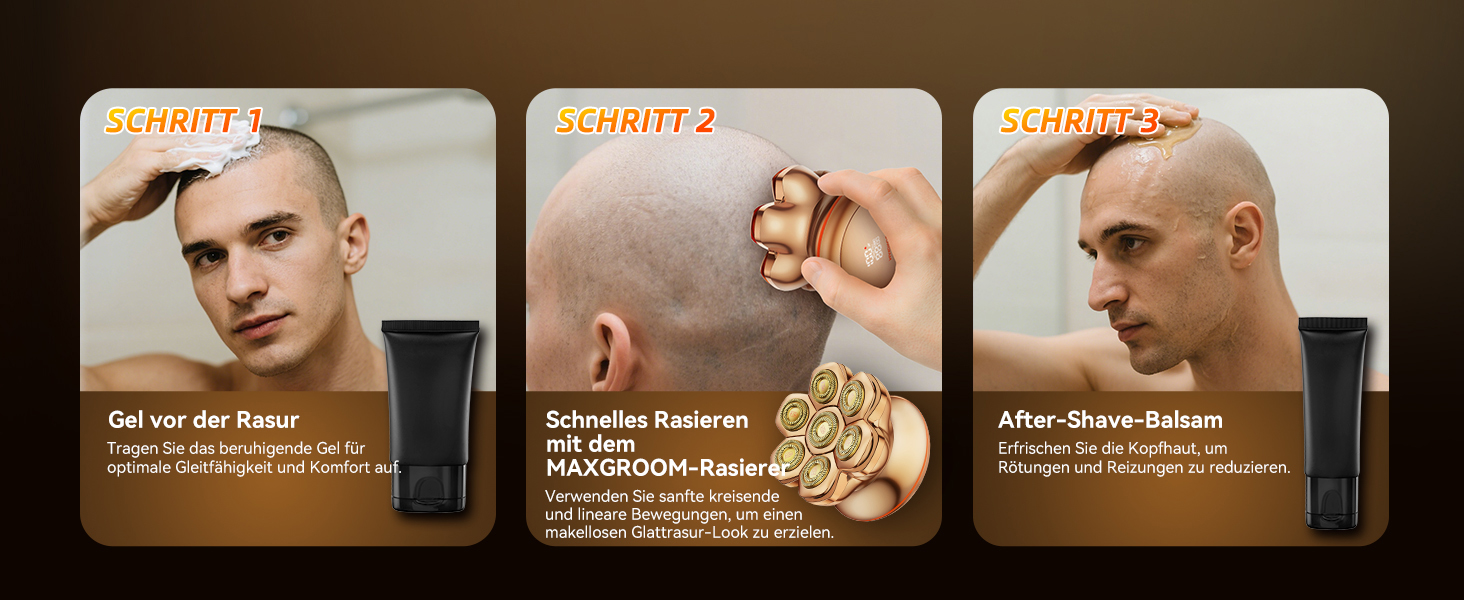 Машинка для гоління голови 7D PRO MAXGROOM IPX6, професійна, акумуляторна (Typ-C), 8800 RPM, для чоловіків