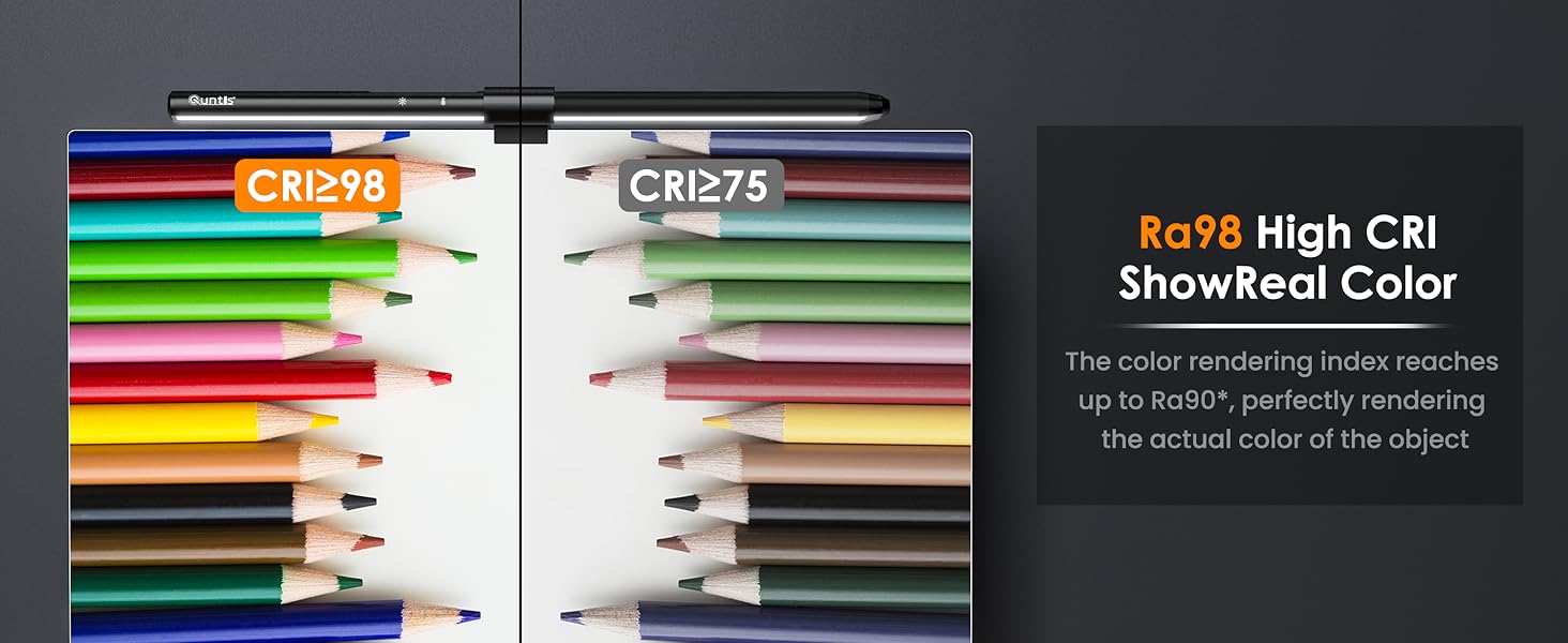 LED лампа для монітора Quntis 52 см з сенсорним керуванням, регулюванням яскравості та температури кольору, захистом від синього світла