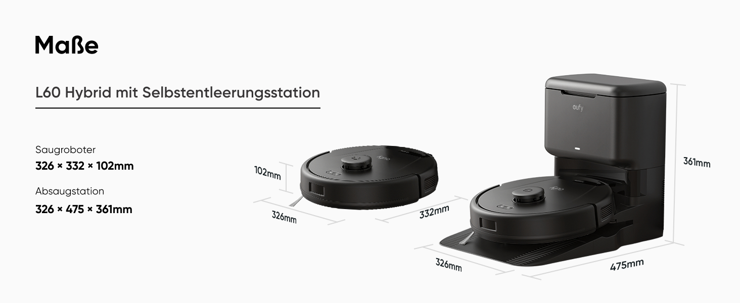 Робот-пилосос eufy L60 з авто-порожненням та функцією миття, 5000Pa, Anti-Hair, iPath-лазерна навігація, для твердих підлог
