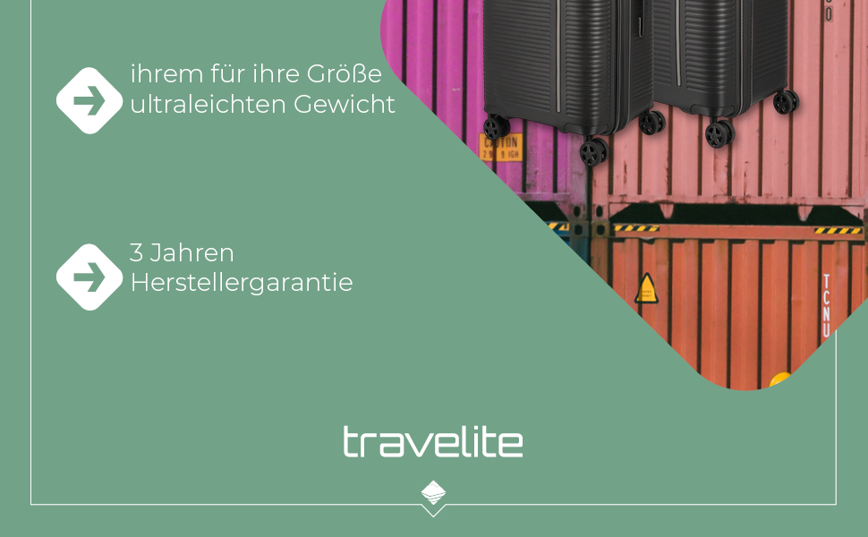 Набір валіз Travelite Roomer: 2 шт. (L/M), чорний, з TSA замком, розширювані