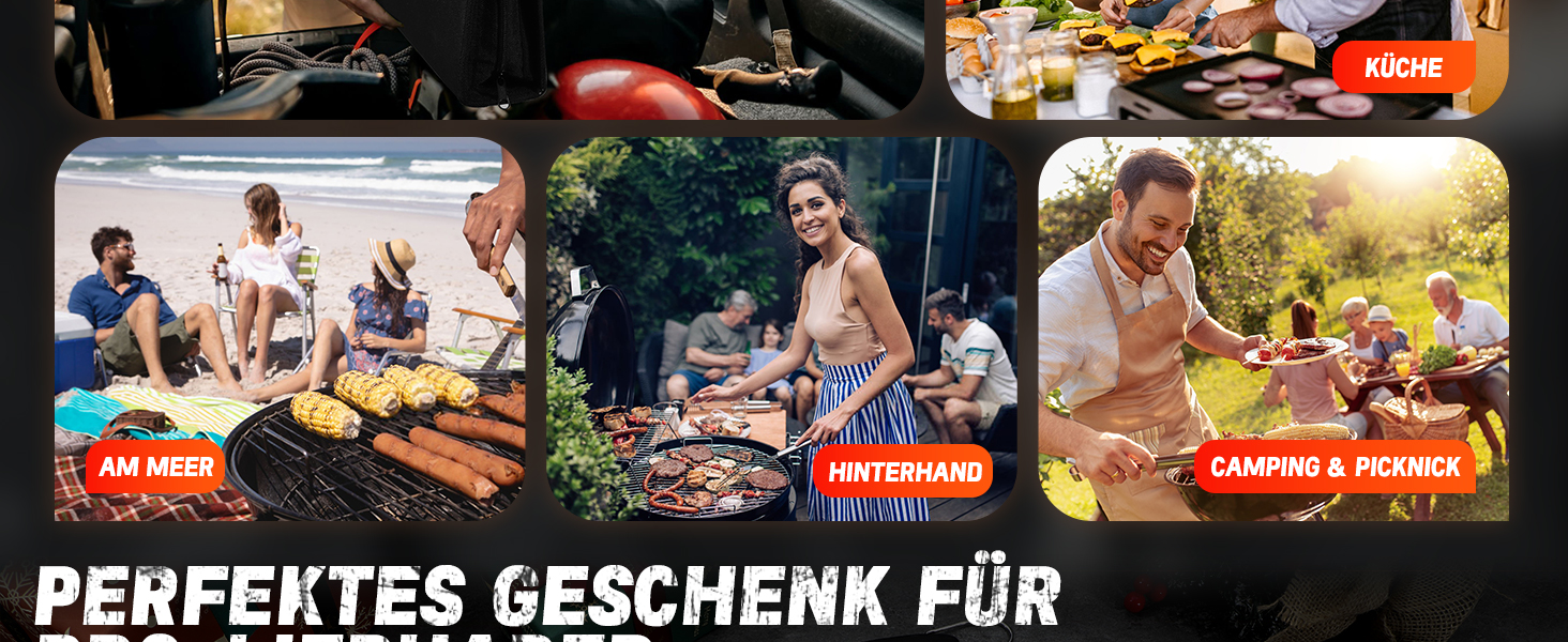 Набір гриля PURPLEBIRD 31 предмет: преміум аксесуари для барбекю з нержавіючої сталі для чоловіків та жінок, з сумкою, килимком для гриля, для саду, кемпінгу та дня народження