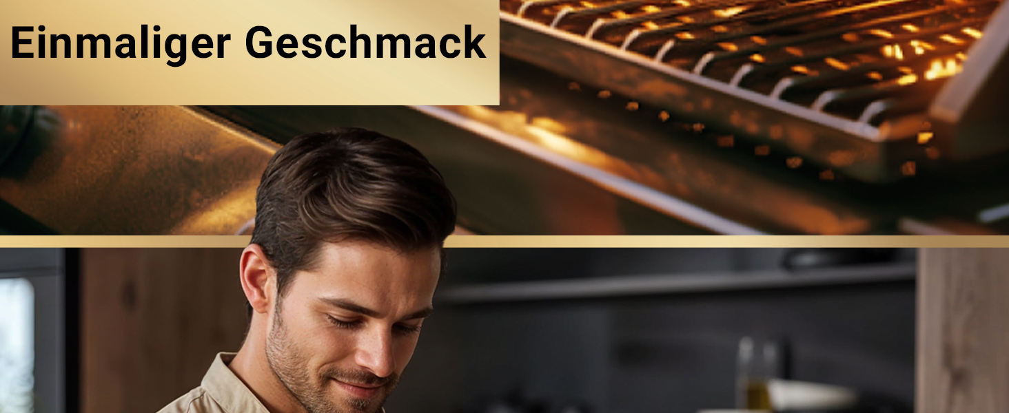 Сковорода-гриль KaiserTal з чавуну 27 см – для стейків та смаження на грилі – сумісна з індукцією, газом та духовкою