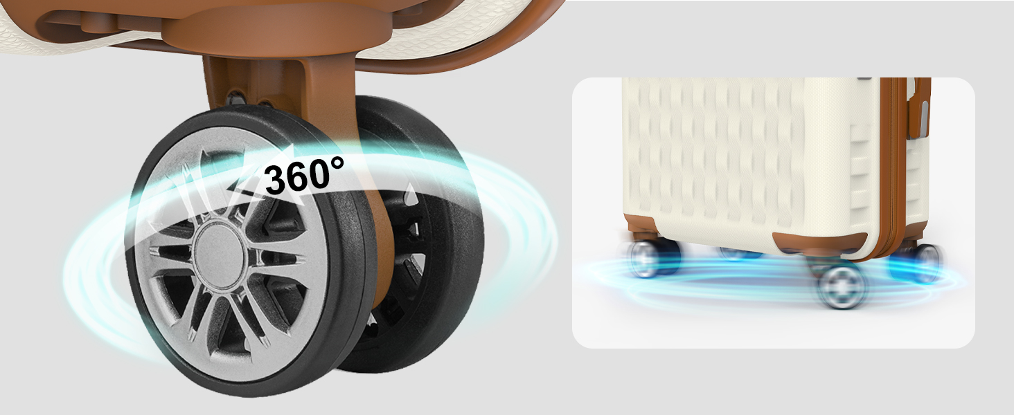 Набір валіз Melalenia 3 в 1 з жорстким корпусом, легкий, для подорожей. Валіза-тролей, набір ручної поклажі з TSA замком та 4 колесами (білий).