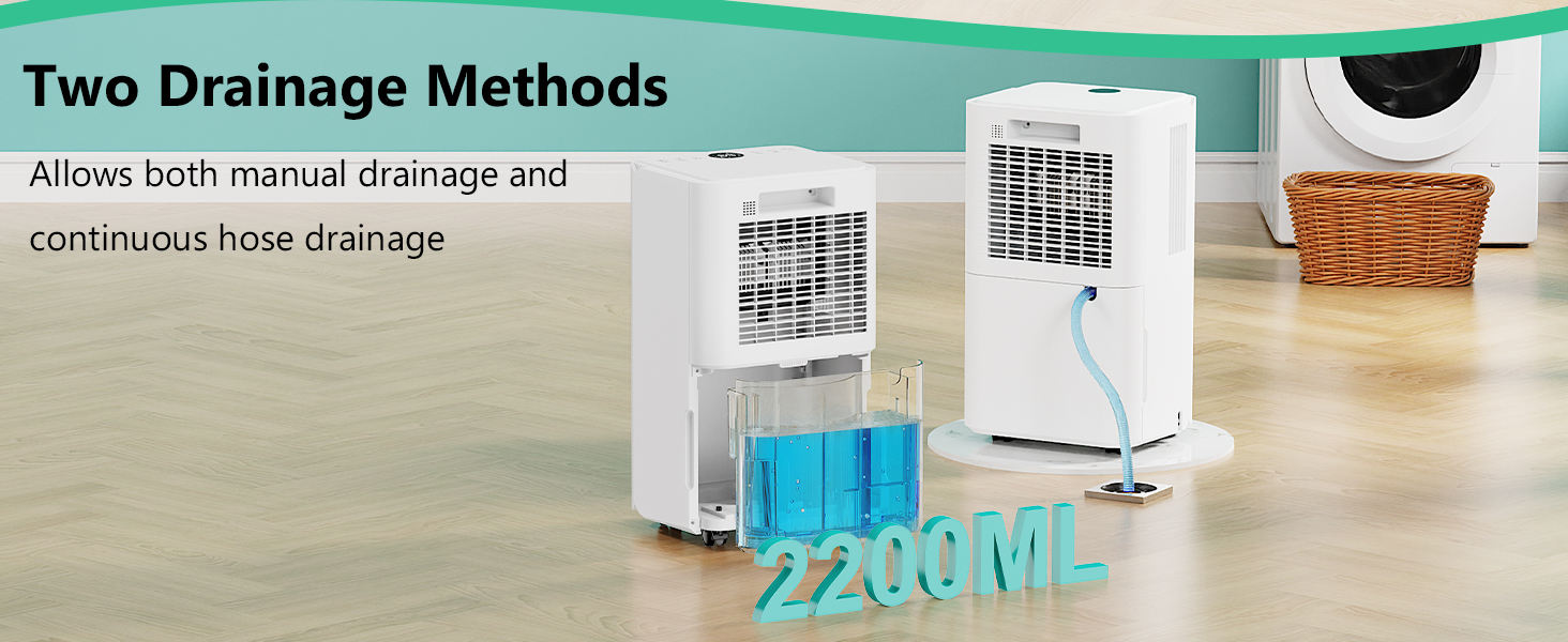 Електричний осушувач повітря 12л/день, тихий осушувач для дому, квартири, підвалу з 3 режимами, таймером 24г, автоматичною відтайкою та енергозбереженням