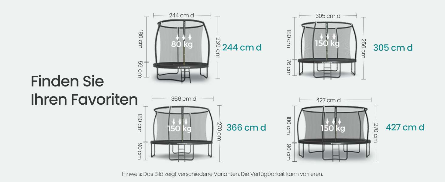 Батут SONGMICS вуличний Ø 244 см з захисною сіткою, драбиною та м'якими стійками - чорний