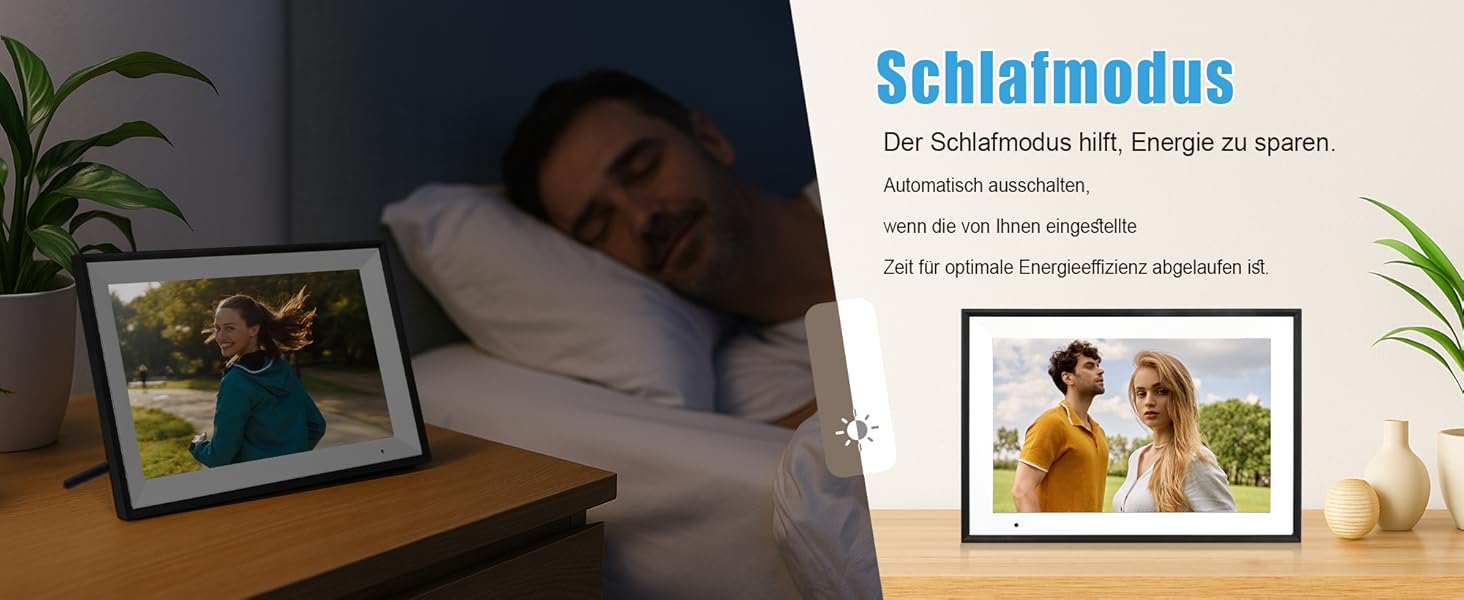 Цифровий фоторамка WiFi 10,1 дюйма, IPS HD сенсорний екран, 32GB, автоматичне обертання, підключення з будь-якого місця, чорний