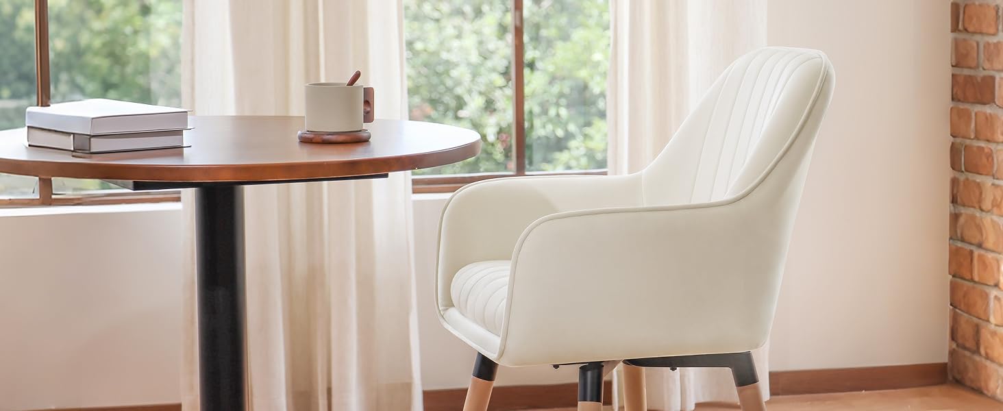 Крісла для їдальні ELUCHANG (2 шт), 360° обертання, товста подушка 10 см, високі підлокітники, сірий велюр, до 150 кг, для спальні, кухні, вітальні