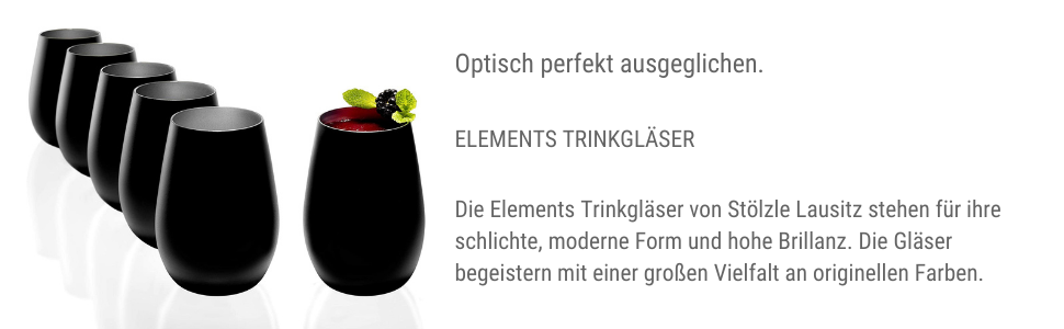 Склянки Штельцле Лаузіц 465 мл I склянки для пиття набір з 6 склянок I Набір склянок для пиття можна мити в посудомийній машині з високою стійкістю до поломки I Універсальні склянки для води склянки для соку склянки для віскі I Чорний Бронзовий (чорний / сріблястий)
