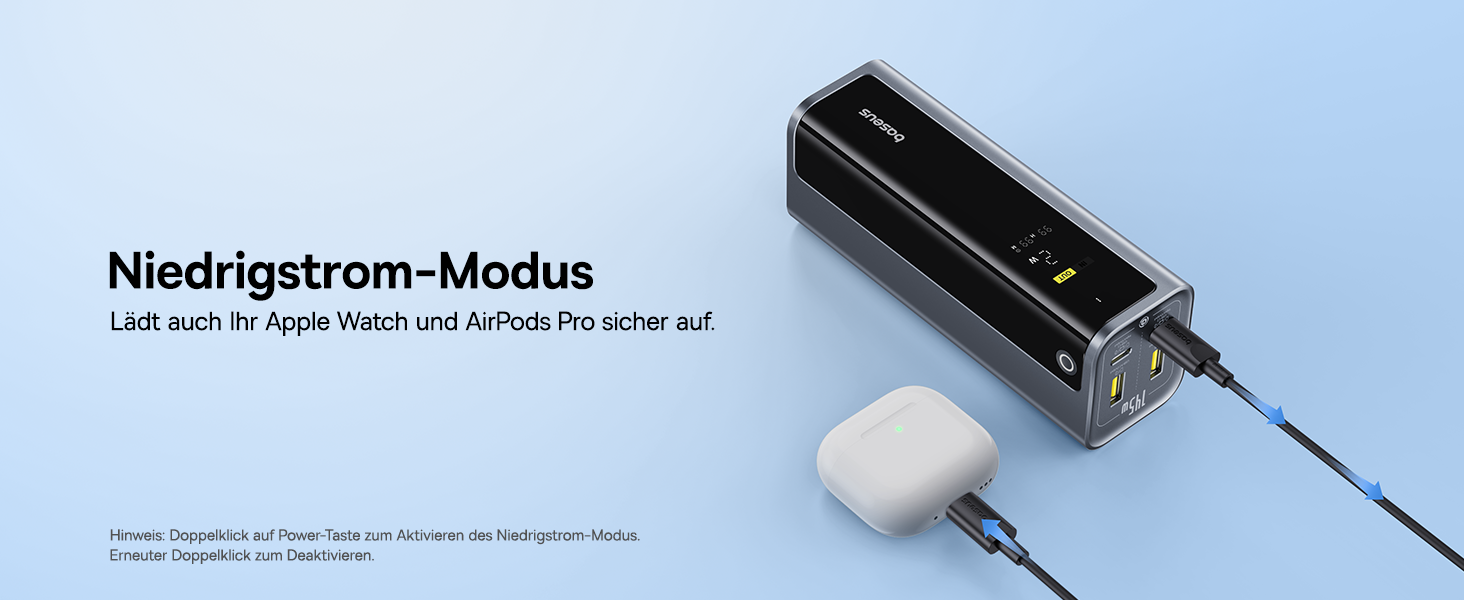 Powerbank Baseus EnerGeek 145W 20800mAh з 2x USB-C PD 3.0 (100W) для ноутбуків, MacBook, iPhone, Samsung, SteamDeck, Digital Display