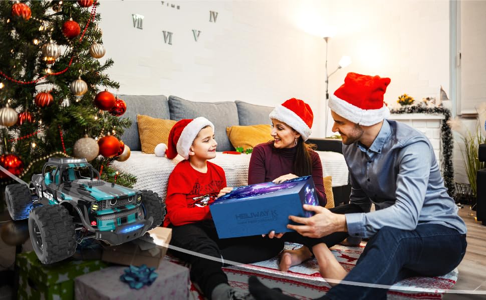 Радіокерований позашляховик Monstertruck 1:14 4WD 40 км/год з двома акумуляторами, світлодіодами, 2.4 GHz для піску, бруду - ідеальний подарунок для дітей та дорослих