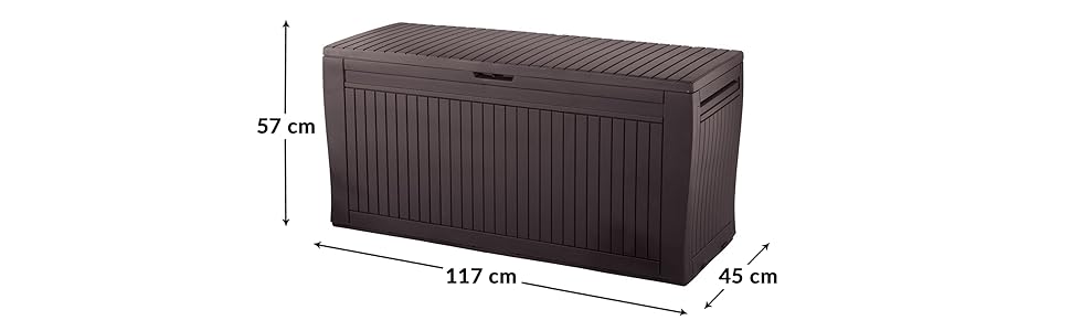 Водонепроникний ящик для подушок Koll Living 270л з вентиляцією, дерев'яний дизайн, витримує до 250 кг