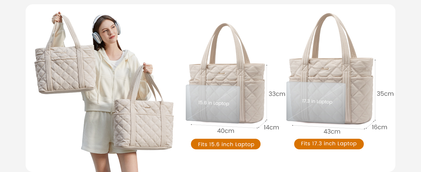 LOVEVOOK Сумка-шопер, велика, чорна (M, рожева): сумка для ноутбука 15.6