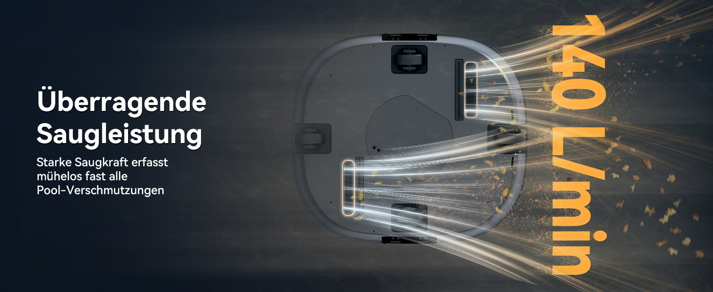 Робот-пилосос для басейну акумуляторний, 200 хв роботи, 5200 mAh, 2 мотори, для басейнів до 120 м²
