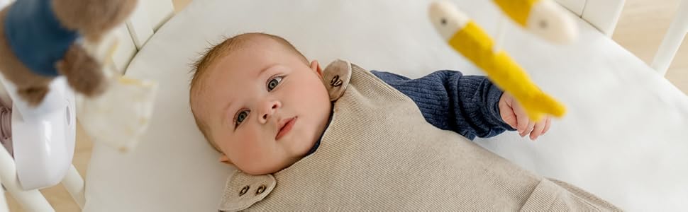 Музичний мобіль Fehn Otter з заводним механізмом та мелодією колискової Моцарта для немовлят 0-5 місяців