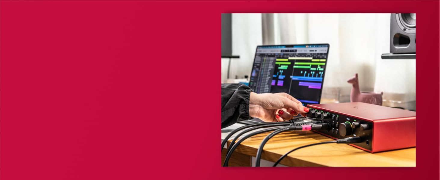 Звукова карта Focusrite Scarlett 4i4 4-го покоління USB: для гітаристів, вокалістів, музикантів - Hi-Fi студійна якість, комплект програмного забезпечення