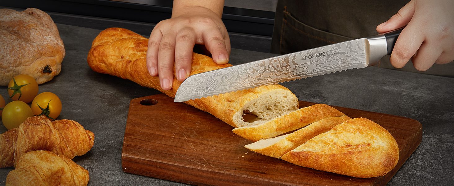 Набір ножів FOHERE 14 предметів з автозаточкою, кухонний набір з нержавіючої сталі, професійний, з ергономічними ручками