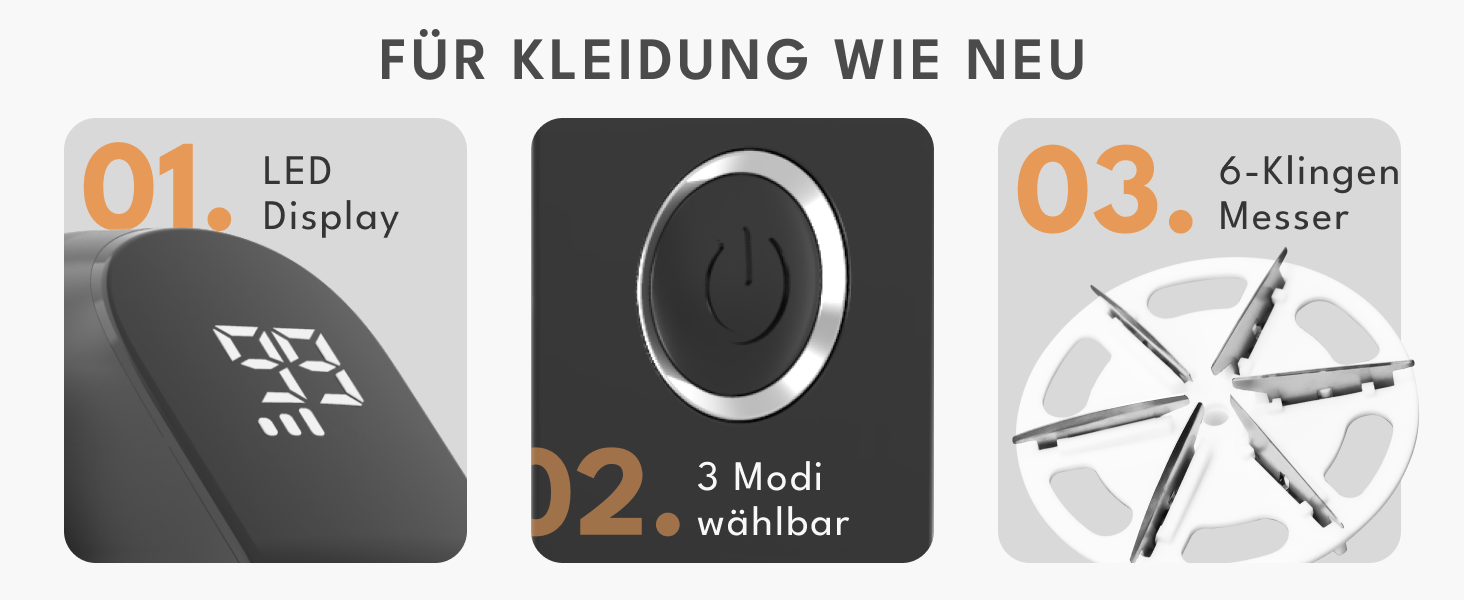 Електричний видалення ворсу LEBENLANG 2000mAh з LED-дисплеєм та пензлем для чищення - до 2 годин роботи, чорний