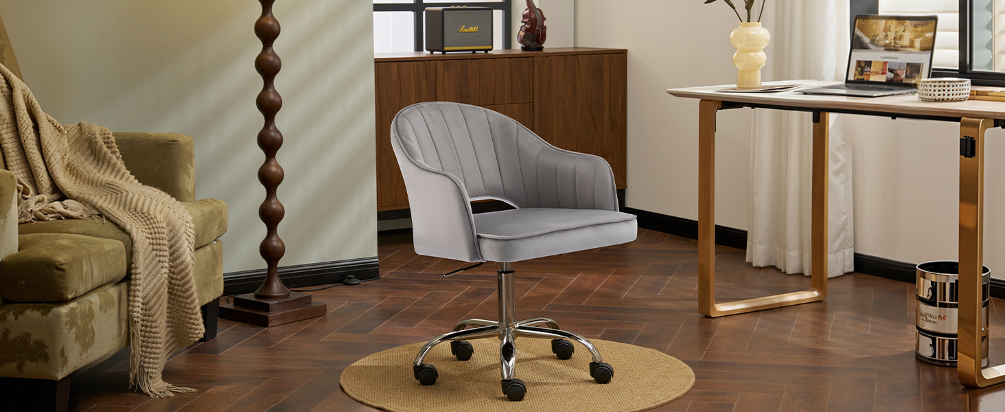 Крісло для офісу Fiximaster Homeoffice: регульоване, з тканини, ергономічне, до 113 кг, сіре