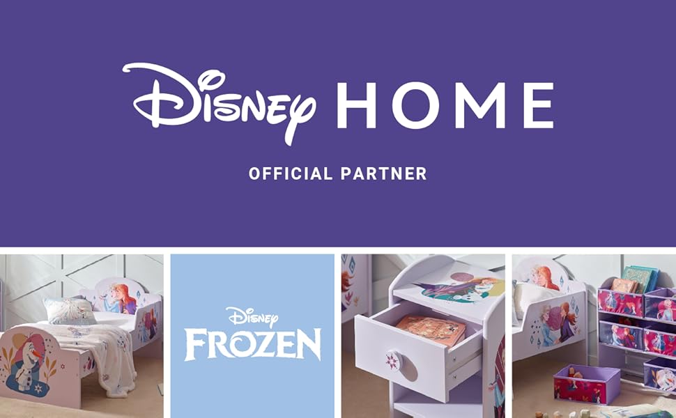 Ліжечко для малюків Disney Frozen, стабільна конструкція з ДСП, захисні бортики, ламелі, розмір 140x70 см (матрац не входить до комплекту)