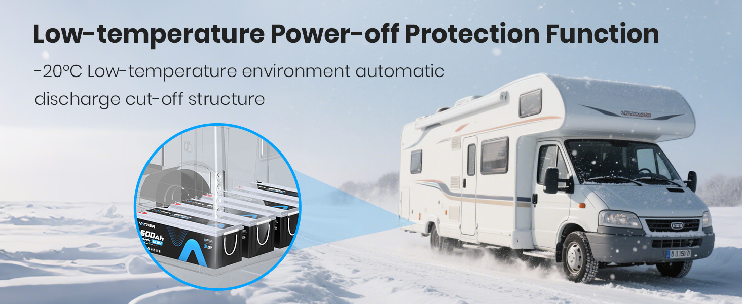 Акумулятор LiFePO4 VATRER POWER 12V 300Ah (600Ah) з функцією самопідігріву
