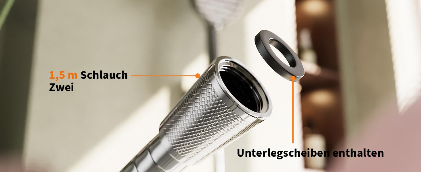 Фільтр для душу Cobbe зі шлангом, ручна лійка з 3 вугільними фільтрами, душова лійка з 6 режимами, високонапірний економний душ з фільтром від накипу для жорсткої води, видаляє 99% хлору, хром