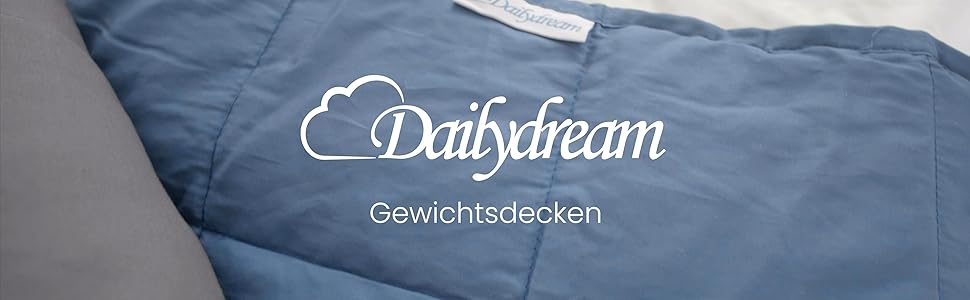 Обтяжувальна ковдра Dailydream 135x200 см, 4.5 кг, бавовна, синя