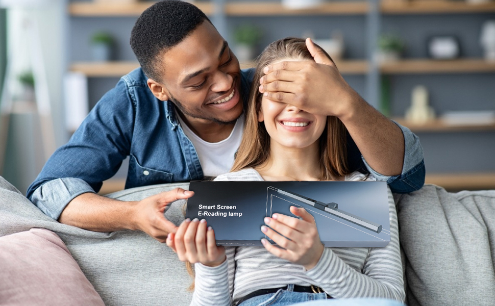 Світлодіодна лампа для монітора Anpro - захист очей, 3 кольори, регулювання яскравості, без відблисків та мерехтіння, сірий