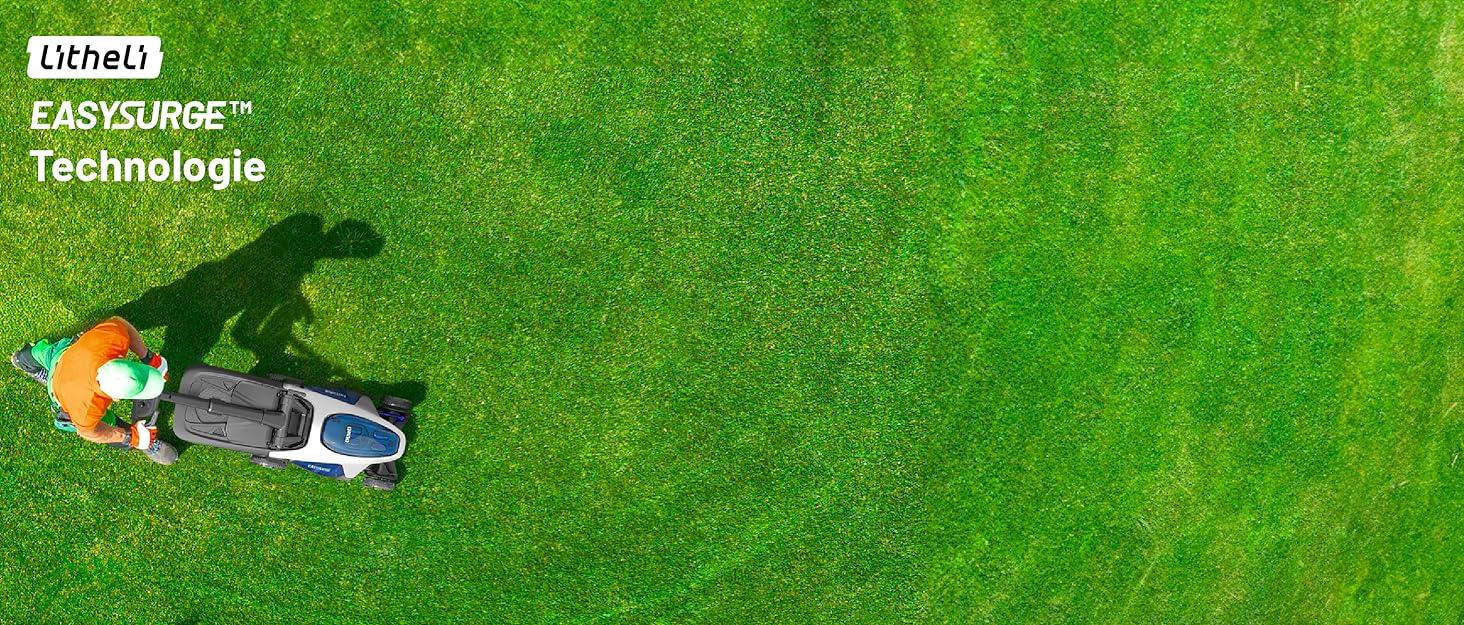 Акумуляторний акумуляторний газонокосарка Litheli Easysurge 43 см, 40V, самохідна, безщітковий двигун, до 500 м², 50 л, 25-75 мм, 2 x 4.0 Ah