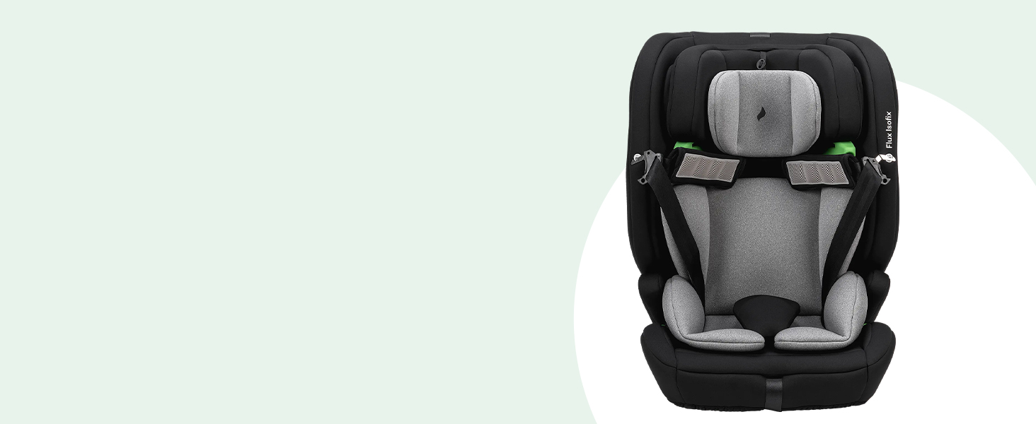 Дитяче автокрісло Osann Flux Isofix, i-Size від 76 до 150 см, зростаюче дитяче автокрісло Isofix- сірий меланж i-Size сірий меланж