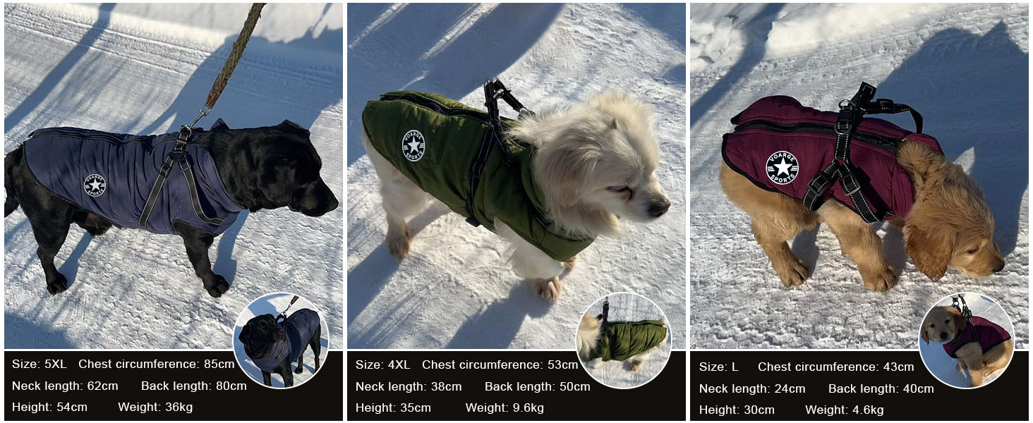 Зимовий жилет Voarge Dog Jacket з шлейкою, водонепроникний, світловідбиваючий, 3XL червоний