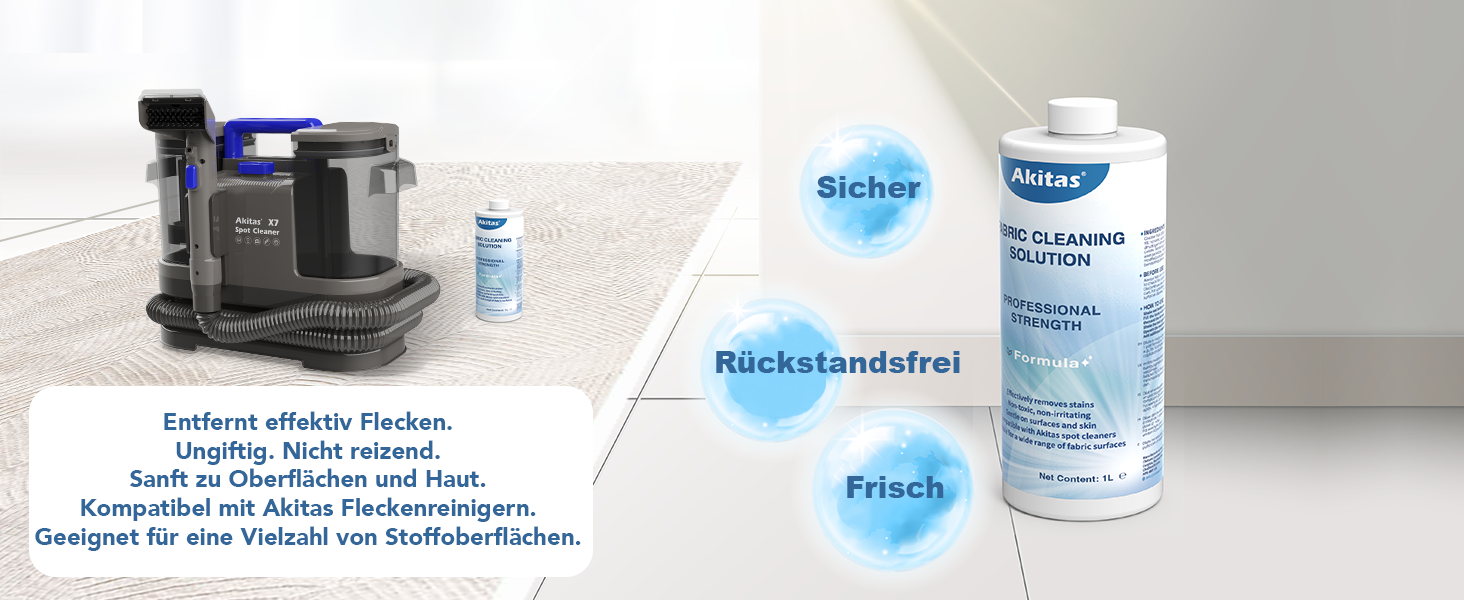 Пылесос для чищення килимів та м'яких меблів Akitas, 400W, сірий, для дому та автомобіля