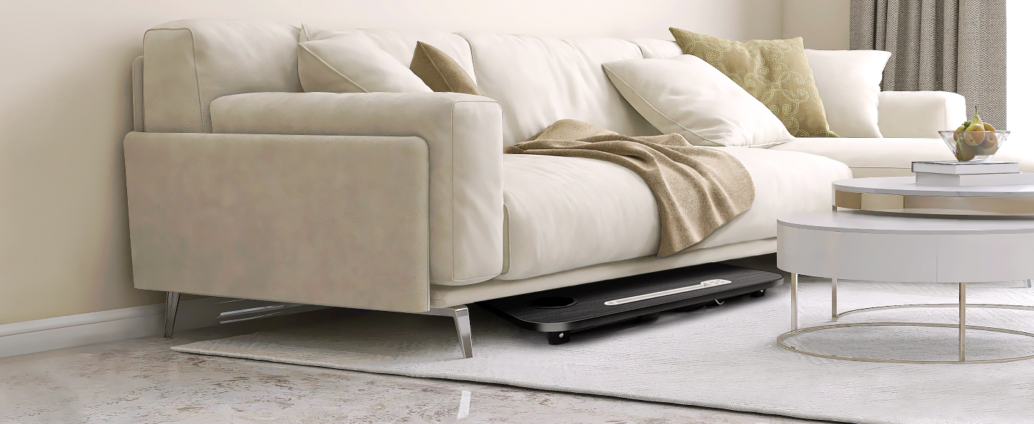 Стіл для ноутбука в ліжко/на диван, складаний, з USB-портами та відділенням для чашки, 60 x 40 см, чорний